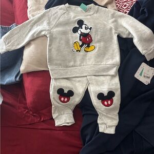 Disney Gray Mickey Mouse Kids Matching Set